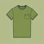 olive green short-sleeved T-shirt image